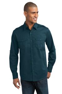 Port Authority S649 Stain-Release Roll Sleeve Twill Shirt
