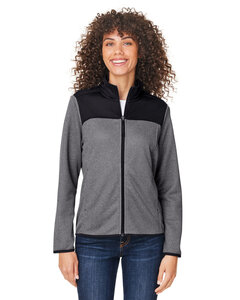 CORE365 CE74W Ladies' Venture Heathered Stripe Hybrid Jacket