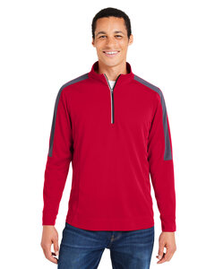 CORE365 CE404 Men's Market Snag Protect Mesh Colorblock Quarter-Zip