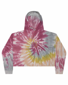 Tie-Dye CD8333 Ladies' Cropped Hooded Sweatshirt