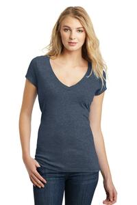 District DT6502 Juniors Very Important Tee ® Deep V-Neck