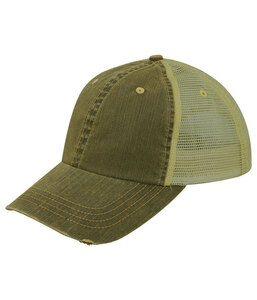 Mega Cap MC6864 Dirty Washed Trucker Cap