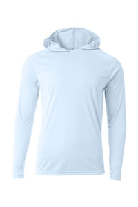 A4 N3409 Men's Cooling Performance Long-Sleeve Hooded T-shirt