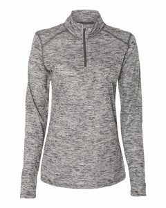 Badger Sport 4173 Ladies' Tonal Blend Quarter-Zip Long-Sleeve Pullover