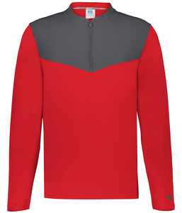 Russell Athletic R03GKM SIDELINE GRID 1/4 ZIP PULLOVER