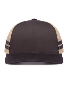 Pacific Headwear P115 Low-Profile Stripe Trucker Cap
