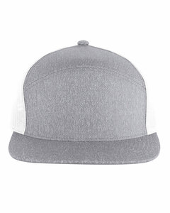 Pacific Headwear P710 Heather 6-Panel Arch Trucker Snapback Cap