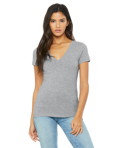 Bella + Canvas B6035 Ladies' Jersey Short-Sleeve Deep V-Neck T-Shirt