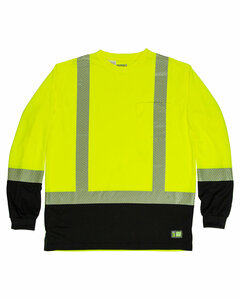 Berne HVK018 Men's Hi-Vis Class 3 Color Blocked Long-Sleeve T-Shirt