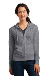 District DT2100 Women's Fitted Jersey Full-Zip Hoodie