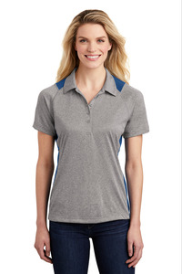 Sport-Tek LST665 Women's Heather Colorblock Contender ™ Polo