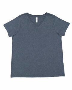LAT L3817 Ladies' Curvy V-Neck Fine Jersey T-Shirt