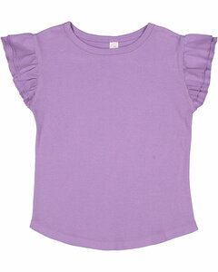 Rabbit Skins RS3339 Toddler Girls Flutter Sleeve T