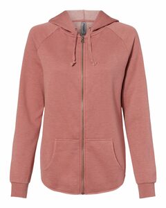 Independent Trading Co. PRM2500Z Women's California Wave Wash Full-Zip Hooded Sweatshirt