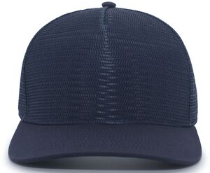 Pacific Headwear P724 5-Panel Mesh Overlay Trucker Snapback