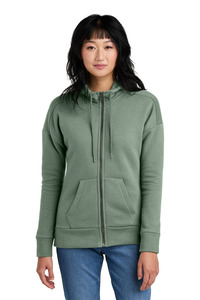 District DT1104 Women's Perfect Weight ® Fleece Drop Shoulder Full-Zip Hoodie