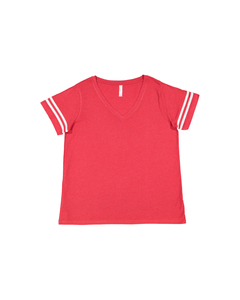 LAT 3837 Ladies' Curvy Football T-Shirt
