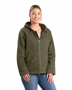 Berne WHJ48 Ladies' Sherpa-Lined Twill Hooded Jacket