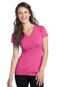 District DT242V Juniors Tri-Blend V-Neck Tee