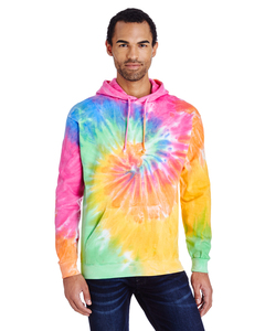 Tie-Dye CD877 Adult Tie-Dyed Pullover Hooded Sweatshirt