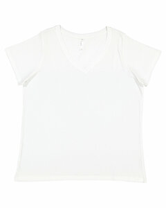 LAT L3817 Ladies' Curvy V-Neck Fine Jersey T-Shirt