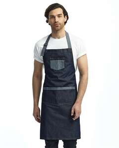 Artisan Collection by Reprime RP127 Domain Contrast Denim Bib Apron thumbnail