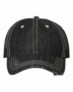 Mega Cap 6990B Herringbone Unstructured Contrast Stitch Trucker Cap