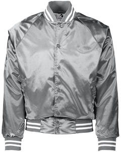 Augusta Sportswear 3610 Satin Baseball Jacket/Striped Trim