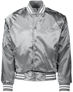 Augusta Sportswear 3610 Unisex Striped Trim Satin Baseball Jacket