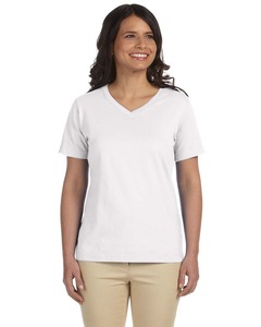 LAT L-3587 Ladies' Premium Jersey V-Neck T-Shirt