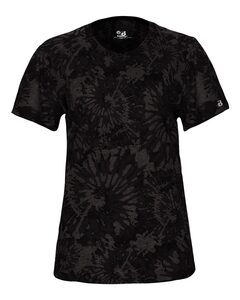Badger Sport 4974 Tie Dye Tri Blend Women Tee