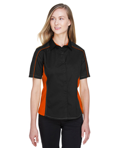 North End 77042 Ladies' Fuse Colorblock Twill Shirt