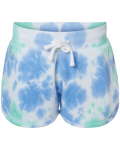 J America 8856JA Ladies Triblend Fleece Short