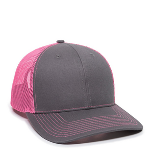 Outdoor Cap OC771 Structured Trucker With Solid Mesh Back Hat