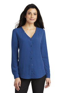 Port Authority LW700 Ladies Long Sleeve Button-Front Blouse