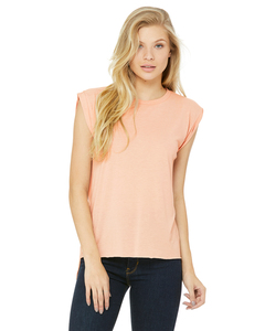 Bella + Canvas 8804 Women's Flowy Muscle T-Shirt With Rolled Cuffs thumbnail