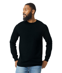 Gildan G241 Unisex Ultra Cotton® Long Sleeve Pocket T-Shirt