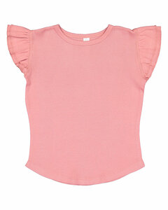 Rabbit Skins RS3339 Toddler Girls Flutter Sleeve T