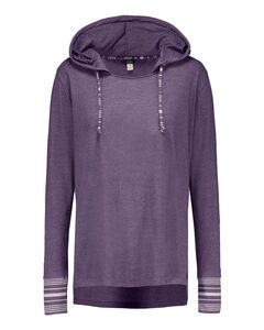 MV Sport W19439 Women's Heathered Jersey Hooded Tunic