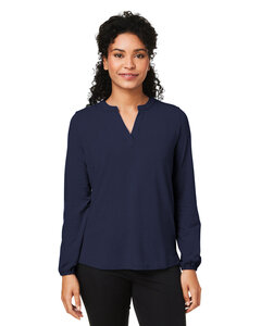 Devon & Jones DP122W Ladies' Raleigh Half-Placket Knit Top