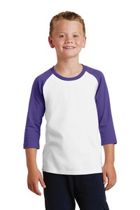 Port & Company PC55YRS Youth Core Blend 3/4-Sleeve Raglan Tee