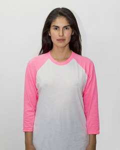 Los Angeles Apparel Pink Raglan Apparel | ShirtSpace
