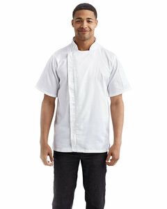 Artisan Collection by Reprime RP906 Unisex Zip-Close Short Sleeve Chef's Coat