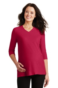 Port Authority L561M Ladies Silk Touch™ Maternity 3/4-Sleeve V-Neck Shirt