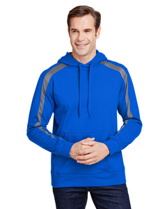 A4 N4004 Men's Spartan Tech-Fleece Color Block Hooded Sweatshirt