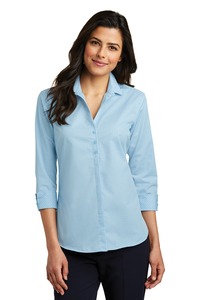 Port Authority LW643 Ladies 3/4-Sleeve Micro Tattersall Easy Care Shirt