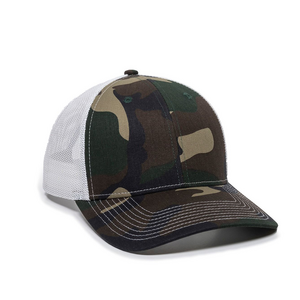 Outdoor Cap OC771 Structured Trucker With Solid Mesh Back Hat