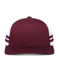 Pacific Headwear P115 Low-Profile Stripe Trucker Cap