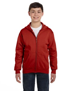 Hanes P480 Youth EcoSmart ® Full-Zip Hooded Sweatshirt