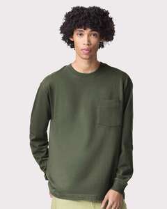 American Apparel AA9410 Super Heavyweight Long Sleeve Pocket Tee